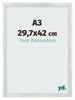 Marco De Fotos A3 - 29,7x42 cm - Plateado Mate - MDF - Pisa