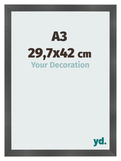 Marco De Fotos A3 - 29,7x42 cm - Negro Mate - MDF - Pisa