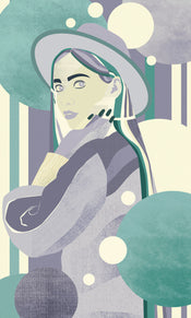 Fotomural Woman Hat Color 150x250cm Komar FLX3 062 | Yourdecoration.es