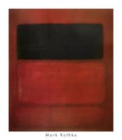 Impresion del Arte Mark Rothko Black Over Reds 1957 71x81cm MKR 890 | Yourdecoration.es