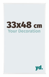 Kent Aluminio Marco de Fotos 33x48cm Blanco Brillante Delantera Tamano | Yourdecoration.es