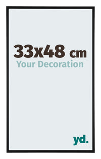 Kent Aluminio Marco de Fotos 33x48cm Negro Mat Delantera Tamano | Yourdecoration.es