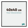 Kent Aluminio Marco de Fotos 40x40cm Negro muy brillante Parte delantera Tamano | Yourdecoration.es