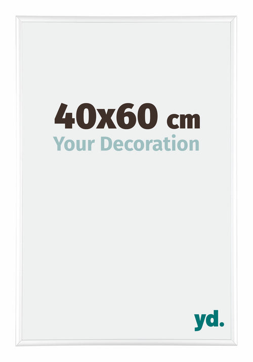 Kent Aluminio Marco de Fotos 40x60cm Blanco muy brillante Parte delantera Tamano | Yourdecoration.es