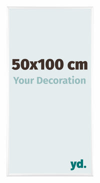 Kent Aluminio Marco de Fotos 50x100cm Blanco Brillante Delantera Tamano | Yourdecoration.es