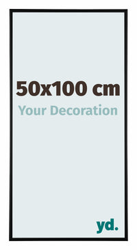 Kent Aluminio Marco de Fotos 50x100cm Negro Mat Delantera Tamano | Yourdecoration.es