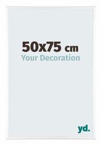 Kent Aluminio Marco de Fotos 50x75cm Blanco Brillante Delantera Tamano | Yourdecoration.es