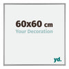 Kent Aluminio Marco de Fotos 60x60cm Platino Parte delantera Tamano | Yourdecoration.es