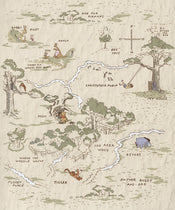 Komar Fotomural Tejido No Tejido Iadx4 042 Winnie The Pooh Map | Yourdecoration.es