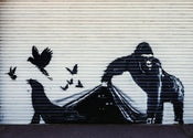 Impresión del Arte Banksy - Gorilla London Zoo 70x50cm