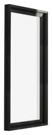 Lyon MDF Marco Flotante 1 2 Negro Mate Delantera Oblicuo | Yourdecoration.es