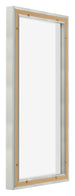 Lyon MDF Marco Flotante 1 2 Plateado Mate Trasera Oblicuo | Yourdecoration.es