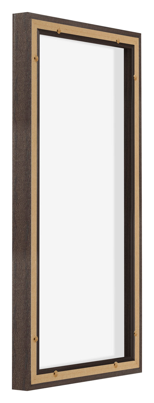 Lyon MDF Marco Flotante 1 2 Roble Oscuro Trasera Oblicuo | Yourdecoration.es