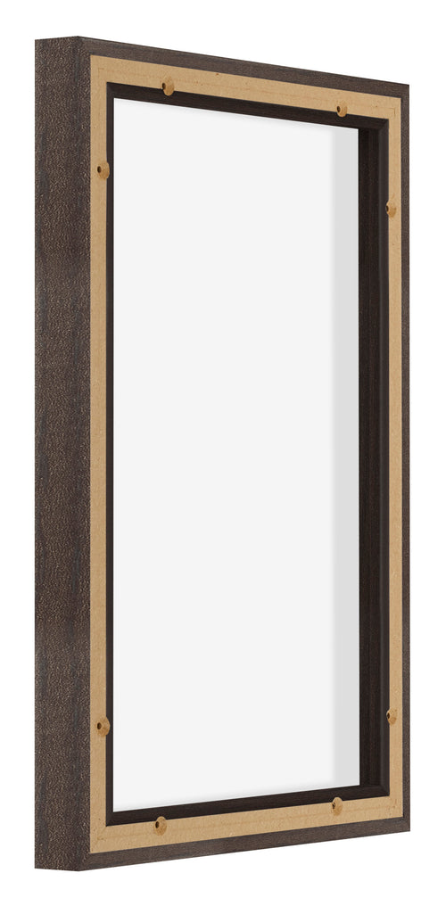 Lyon MDF Marco Flotante 2 3 Roble Oscuro Trasera Oblicuo | Yourdecoration.es