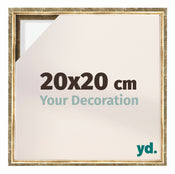 Lyon MDF Marco Flotante 20x20cm Dorado Antiguo Delantera Tamano | Yourdecoration.es