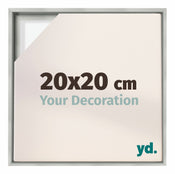 Lyon MDF Marco Flotante 20x20cm Plateado Mate Delantera Tamano | Yourdecoration.es