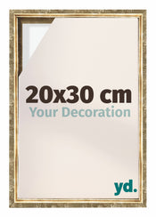 Lyon MDF Marco Flotante 20x30cm Dorado Antiguo Delantera Tamano | Yourdecoration.es