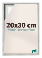 Lyon MDF Marco Flotante 20x30cm Plateado Mate Delantera Tamano | Yourdecoration.es