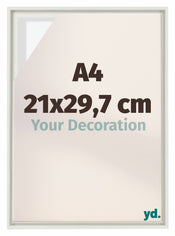 Lyon MDF Marco Flotante 21x29 7cm A4 Blanco Mate Delantera Tamano | Yourdecoration.es