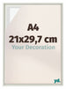 Lyon MDF Marco Flotante 21x29 7cm A4 Blanco Mate Delantera Tamano | Yourdecoration.es