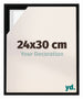 Lyon MDF Marco Flotante 24x30cm Negro Mate Delantera Tamano | Yourdecoration.es