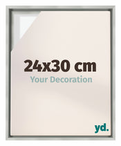 Lyon MDF Marco Flotante 24x30cm Plateado Mate Delantera Tamano | Yourdecoration.es