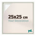 Lyon MDF Marco Flotante 25x25cm Blanco Mate Delantera Tamano | Yourdecoration.es