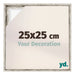 Lyon MDF Marco Flotante 25x25cm Blanco Vintage Delantera Tamano | Yourdecoration.es