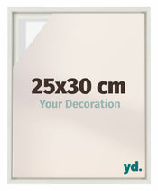 Lyon MDF Marco Flotante 25x30cm Blanco Mate Delantera Tamano | Yourdecoration.es