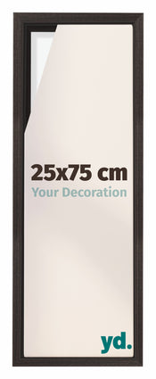 Lyon MDF Marco Flotante 25x75cm Roble Oscuro Delantera Tamano | Yourdecoration.es