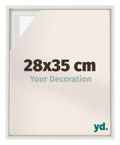 Lyon MDF Marco Flotante 28x35cm Blanco Mate Delantera Tamano | Yourdecoration.es