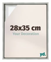 Lyon MDF Marco Flotante 28x35cm Plateado Mate Delantera Tamano | Yourdecoration.es