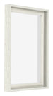 Lyon MDF Marco Flotante 3 4 Blanco Lavado Delantera Oblicuo | Yourdecoration.es