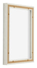Lyon MDF Marco Flotante 3 4 Blanco Lavado Trasera Oblicuo | Yourdecoration.es