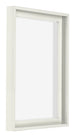 Lyon MDF Marco Flotante 3 4 Blanco Mate Delantera Oblicuo | Yourdecoration.es