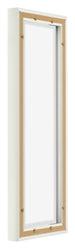 Lyon MDF Marco Flotante 3 4 Blanco Mate Trasera Oblicuo | Yourdecoration.es