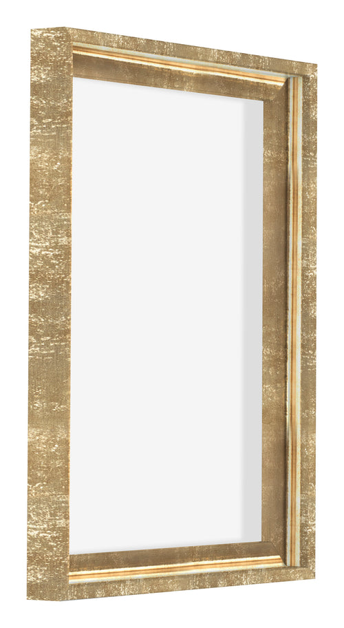Lyon MDF Marco Flotante 3 4 Dorado Antiguo Delantera Oblicuo | Yourdecoration.es