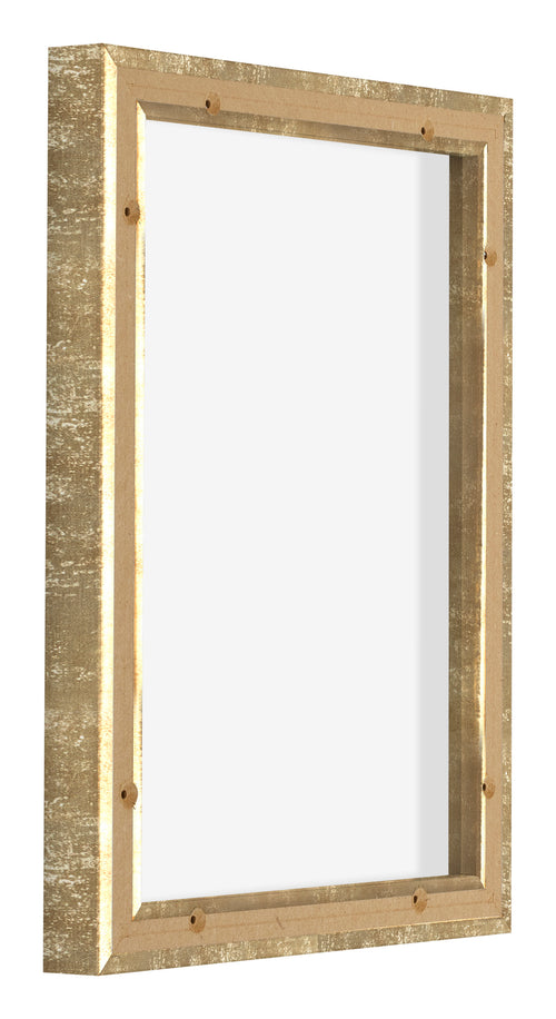 Lyon MDF Marco Flotante 3 4 Dorado Antiguo Trasera Oblicuo | Yourdecoration.es