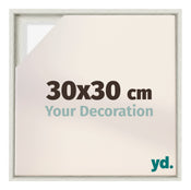 Lyon MDF Marco Flotante 30x30cm Blanco Lavado Delantera Tamano | Yourdecoration.es