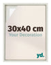 Lyon MDF Marco Flotante 30x40cm Blanco Lavado Delantera Tamano | Yourdecoration.es