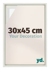 Lyon MDF Marco Flotante 30x45cm Blanco Mate Delantera Tamano | Yourdecoration.es