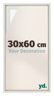 Lyon MDF Marco Flotante 30x60cm Blanco Mate Delantera Tamano | Yourdecoration.es