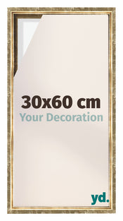 Lyon MDF Marco Flotante 30x60cm Dorado Antiguo Delantera Tamano | Yourdecoration.es
