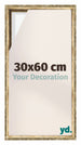 Lyon MDF Marco Flotante 30x60cm Dorado Antiguo Delantera Tamano | Yourdecoration.es