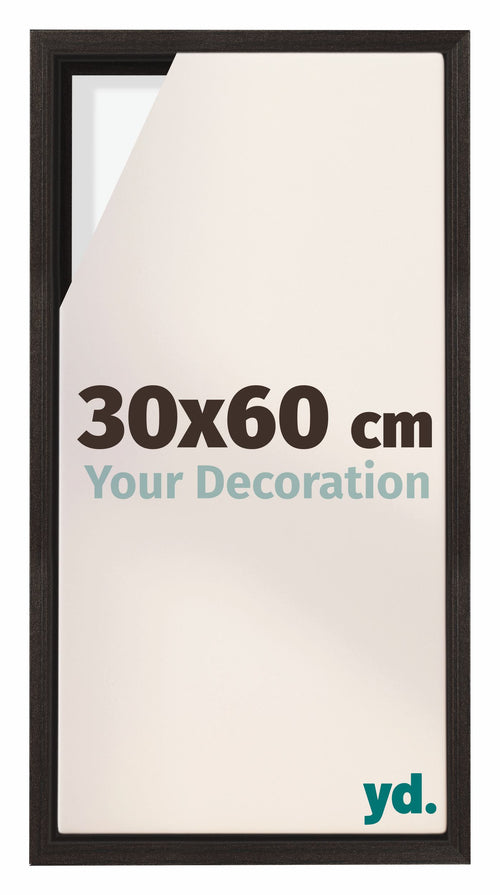 Lyon MDF Marco Flotante 30x60cm Roble Oscuro Delantera Tamano | Yourdecoration.es