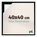 Lyon MDF Marco Flotante 40x40cm Negro Mate Delantera Tamano | Yourdecoration.es