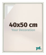 Lyon MDF Marco Flotante 40x50cm Blanco Mate Delantera Tamano | Yourdecoration.es