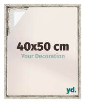 Lyon MDF Marco Flotante 40x50cm Blanco Vintage Delantera Tamano | Yourdecoration.es