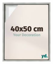 Lyon MDF Marco Flotante 40x50cm Plateado Mate Delantera Tamano | Yourdecoration.es