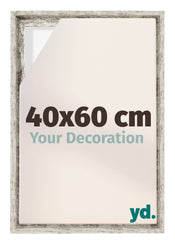 Lyon MDF Marco Flotante 40x60cm Blanco Vintage Delantera Tamano | Yourdecoration.es